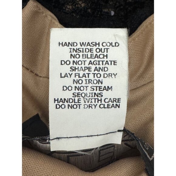 Alex Evenings Black Sparkly Scalloped Dress w/Tie Pockets Size 24W 3X Plus Size - Picture 9 of 12